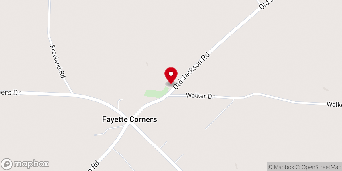 Map showing location of Clover Garden Church