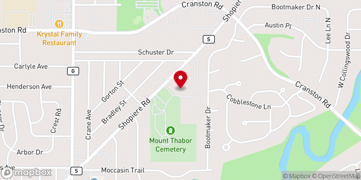 Map showing location of Our Lady of the Assumption School