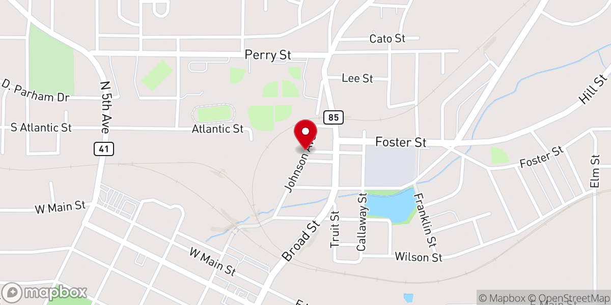 Map showing location of Saint James Methodist Church