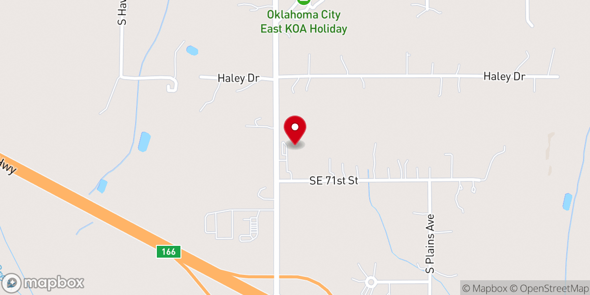 Map showing location of Harmony Christian Church