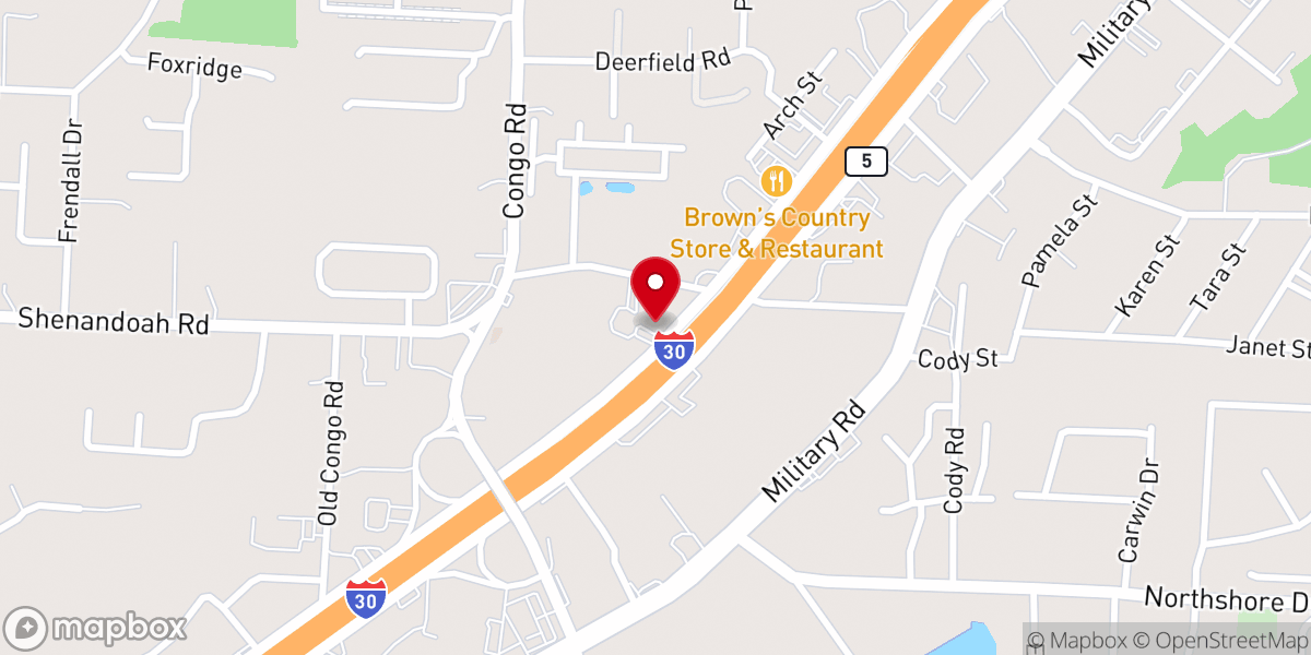 Map showing location of Highway Church of Christ