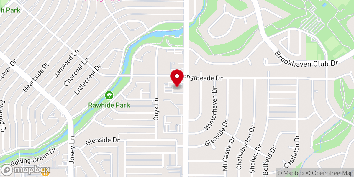 Map showing location of Christ the King Knanaya Church Dallas