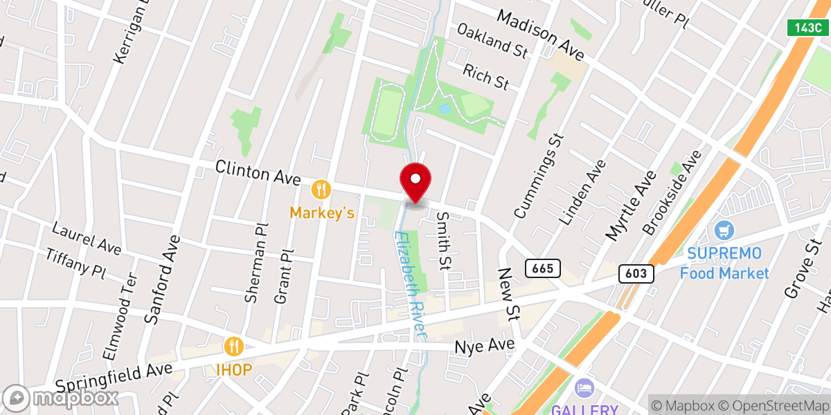 Map showing location of First Congregational Church