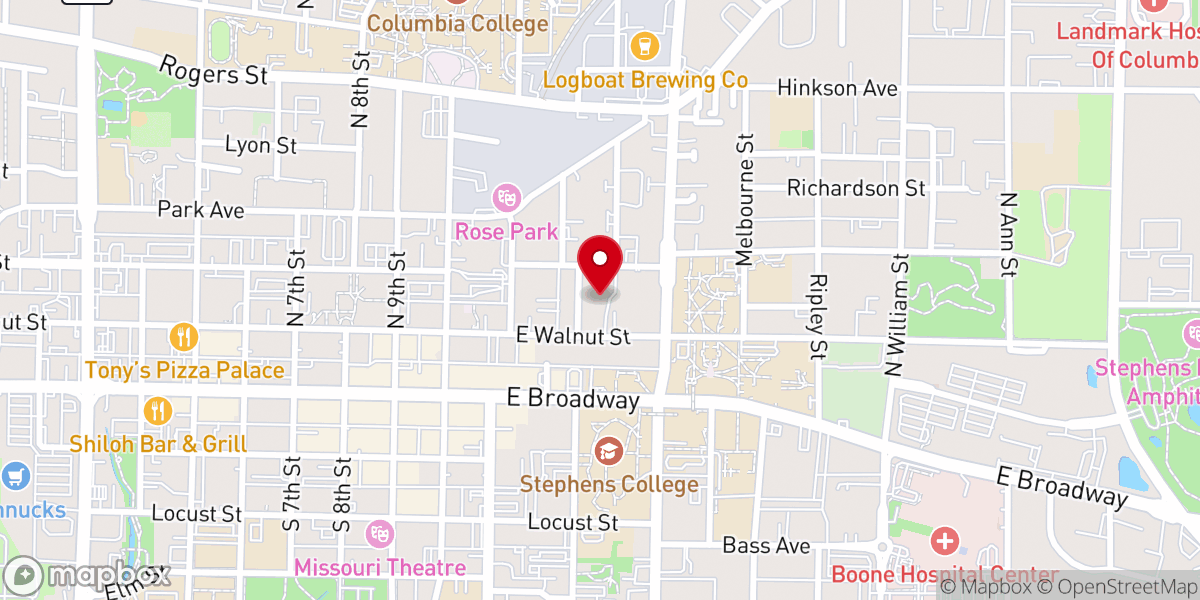 Map showing location of Love Columbia