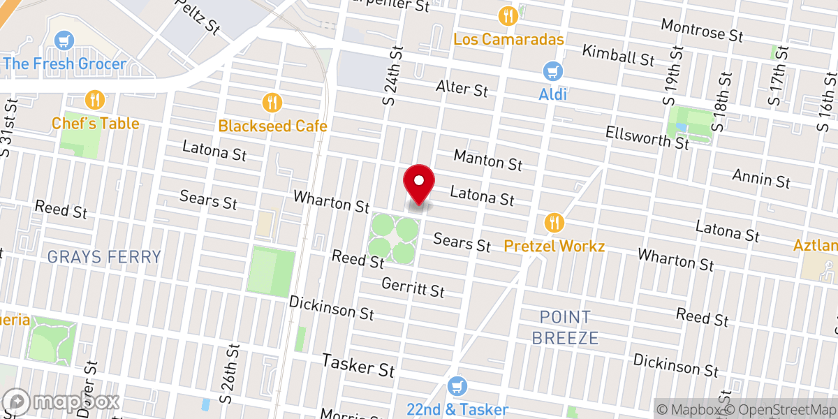Map showing location of New Gethsemane Baptist Church