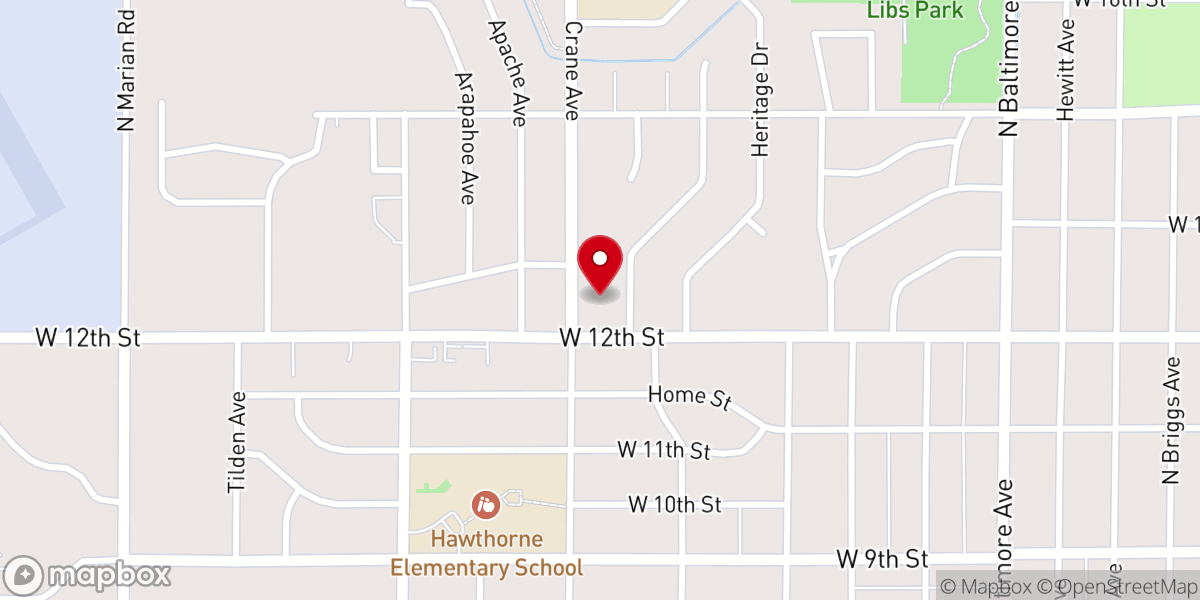 Map showing location of First Christian Church