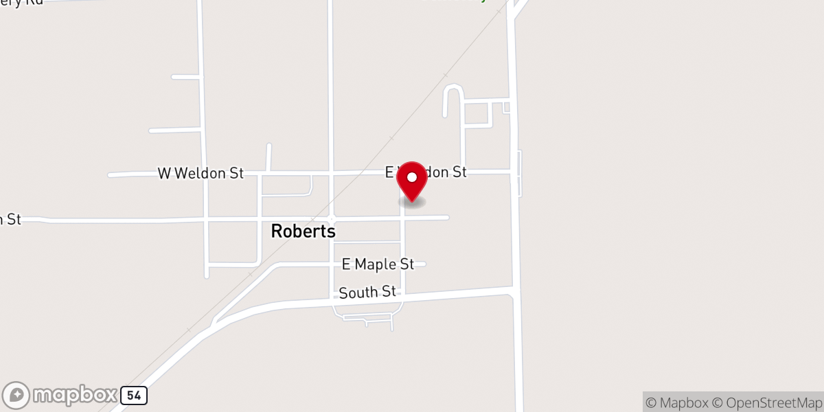 Map showing location of Immaculate Conception of Mary Catholic Church, Roberts