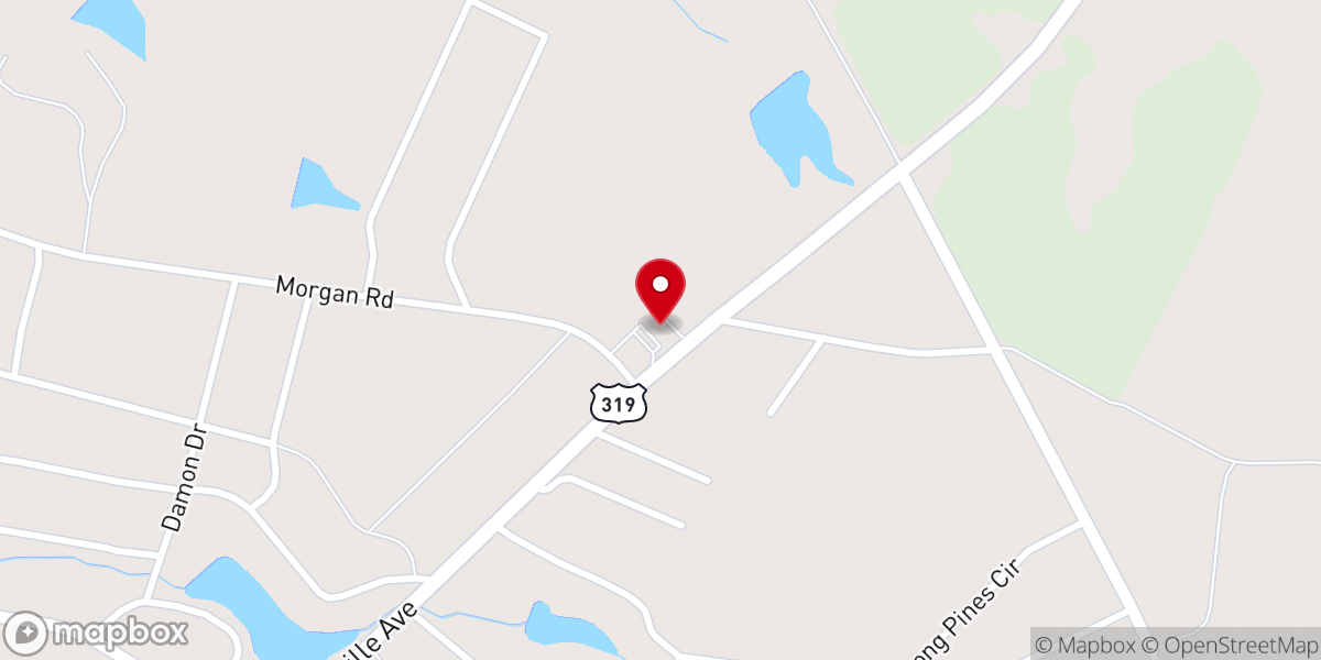 Map showing location of Calvary Baptist Church