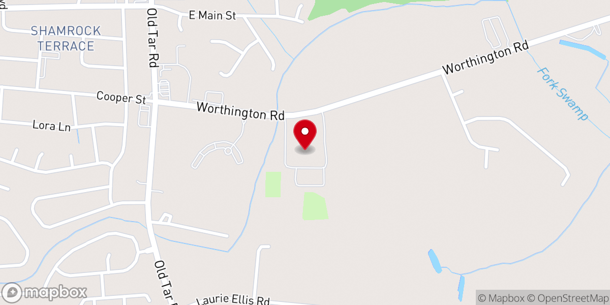Map showing location of Calvary Chapel East Carolina