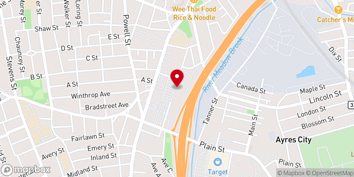 Map showing location of TDM Church Lowell