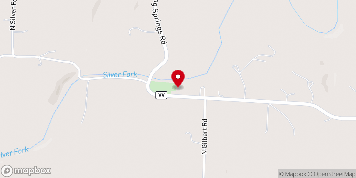 Map showing location of Dripping Spring Christian Church