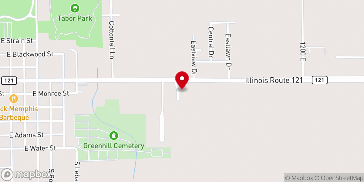Map showing location of Solid Rock Chapel