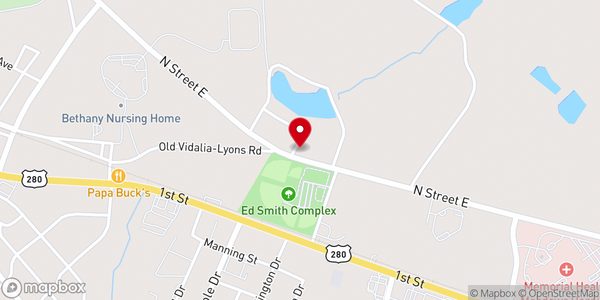 Map showing location of True Point Church
