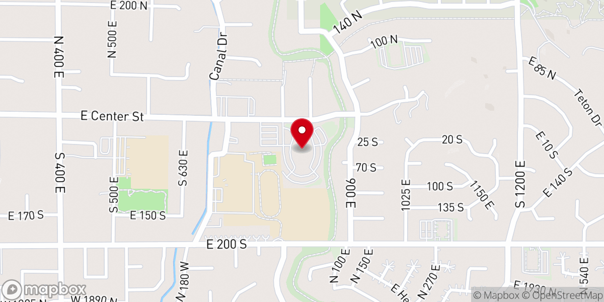 Map showing location of Lindon Utah Temple