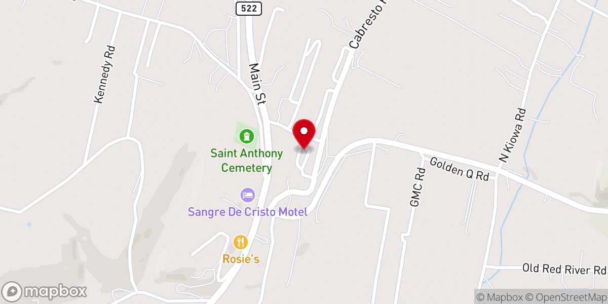 Map showing location of Saint Anthonys Catholic Church