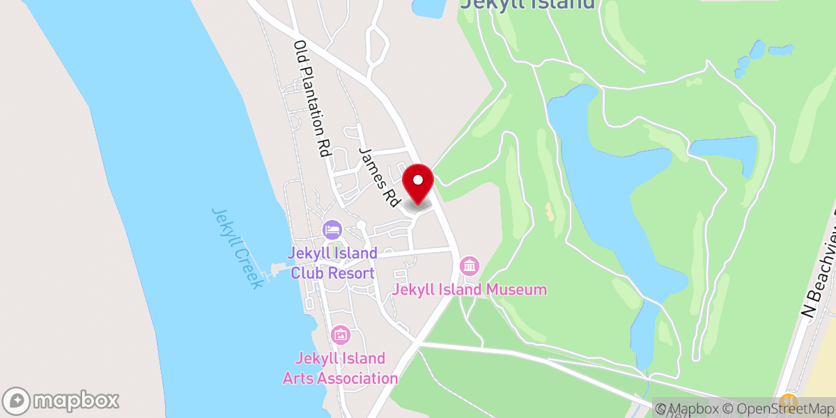 Map showing location of Georgia Sea Turtle Center
