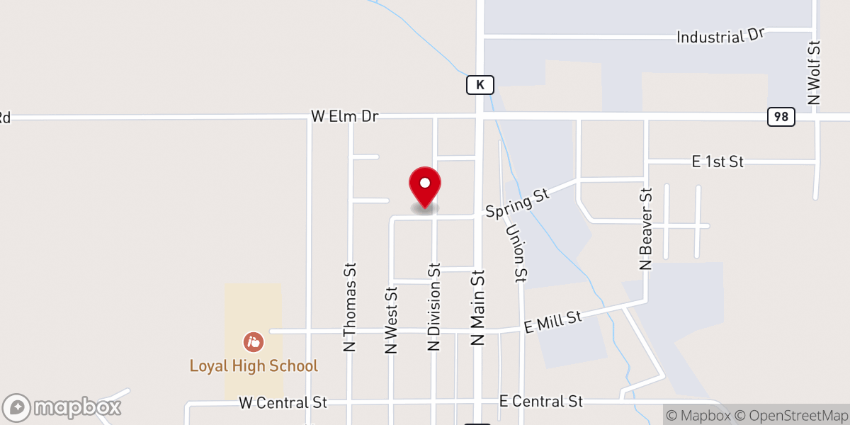 Map showing location of St Anthony Catholic Church