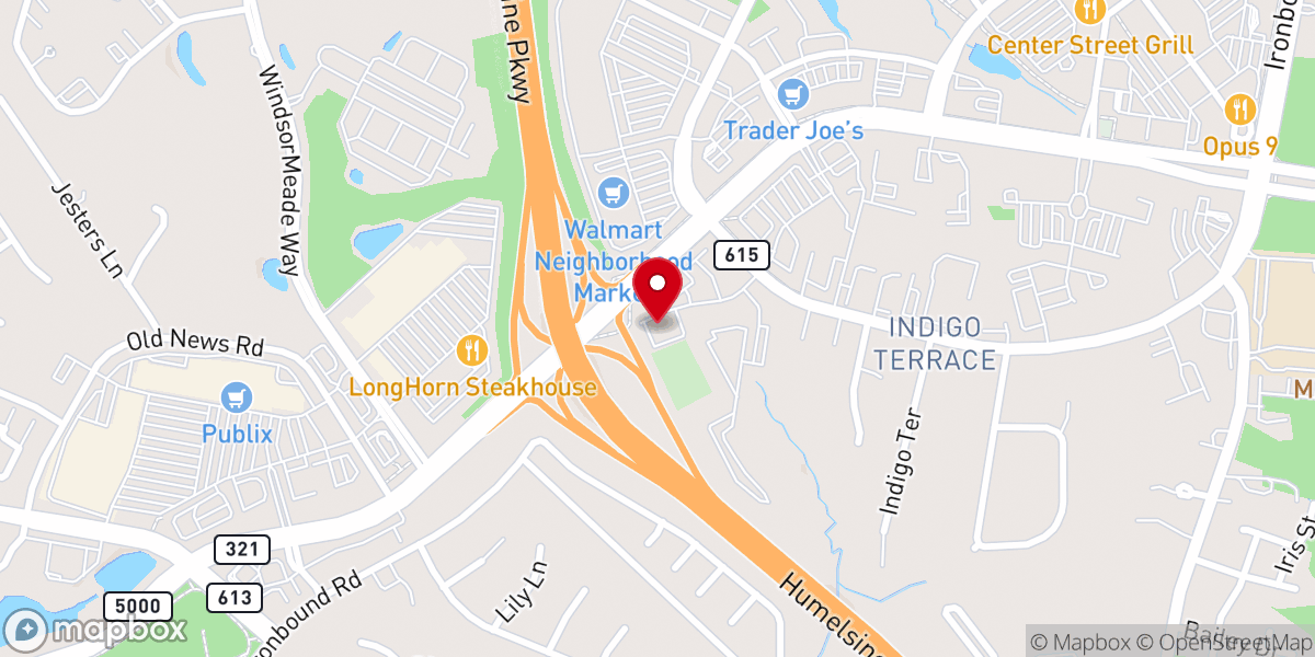 Map showing location of Mt Pleasant Baptist Church