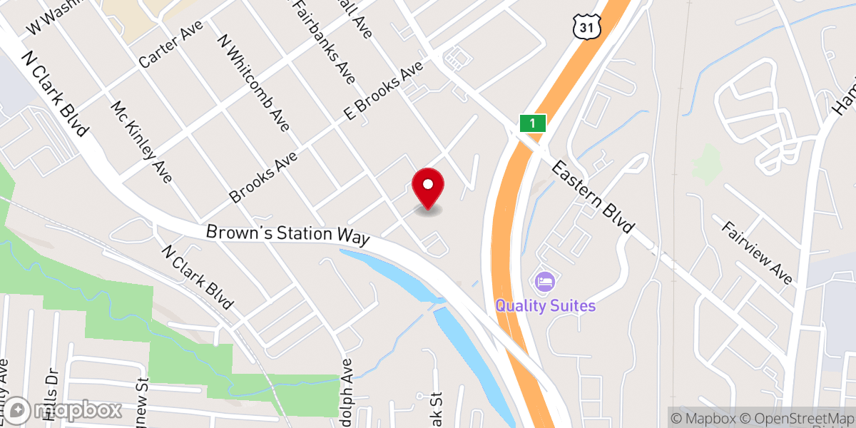 Map showing location of St Anthony of Padua Catholic Church