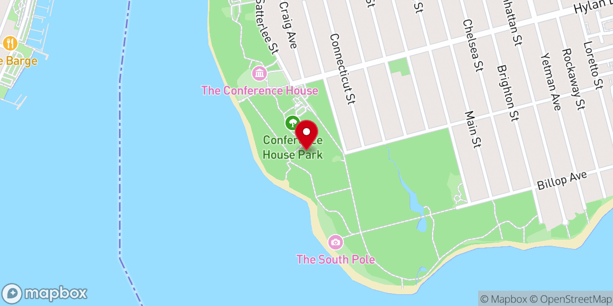Map showing location of Conference House Park