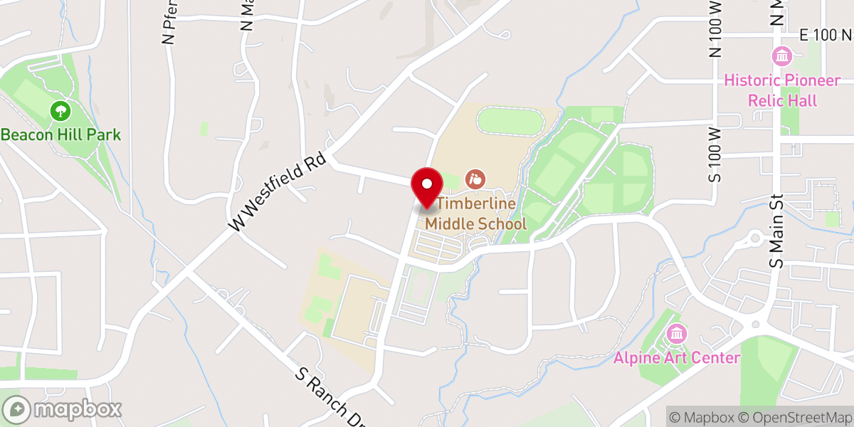 Map showing location of LDS Seminary - Timberline Middle School