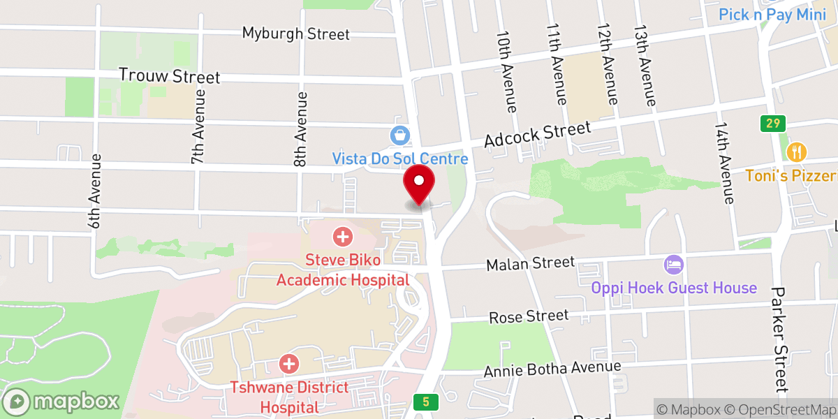 Map showing location of St. Columba's Catholic Church