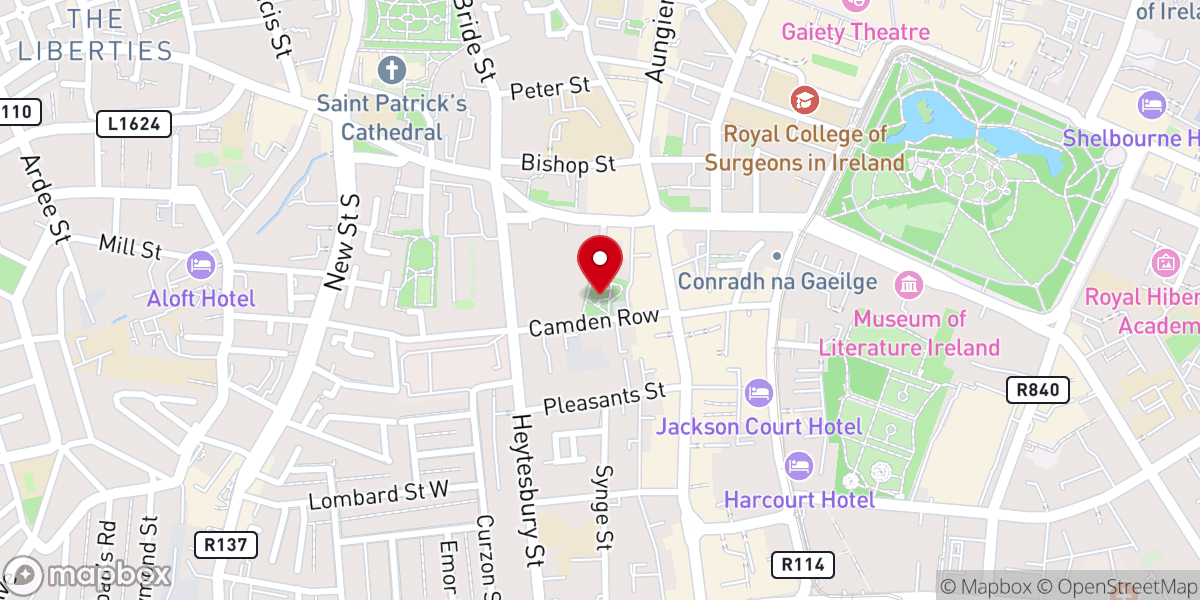 Map showing location of St. Kevin's Park
