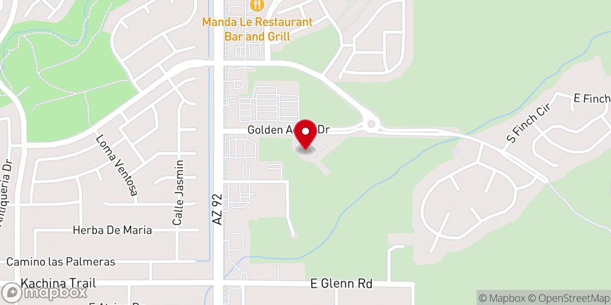 Map showing location of Thunder Mountain Church