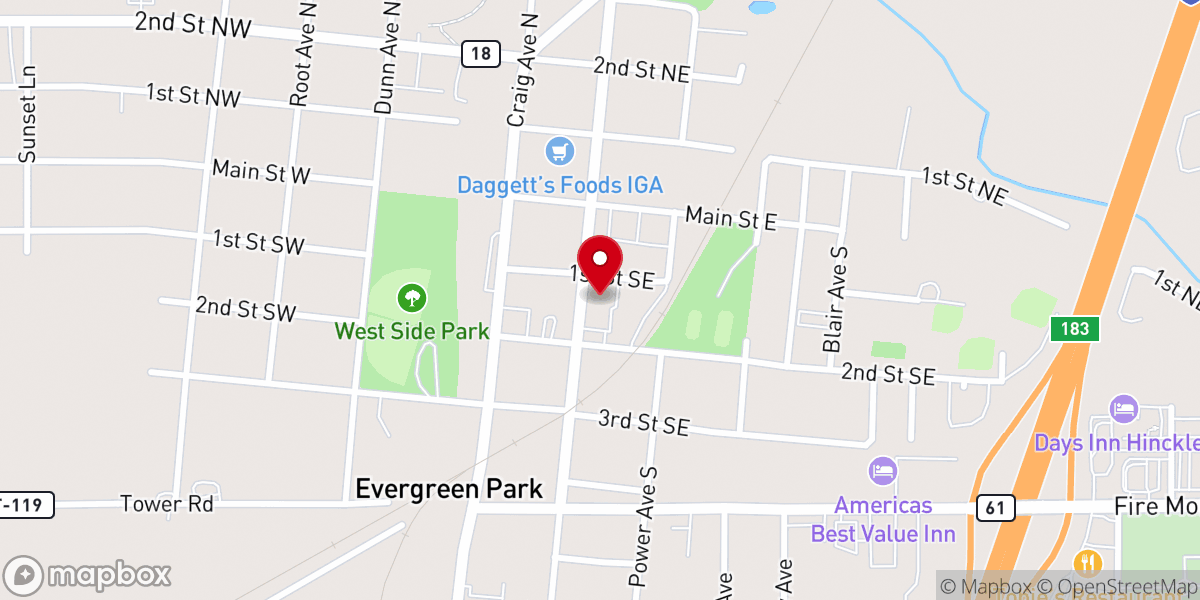 Map showing location of St Patrick's Catholic Church