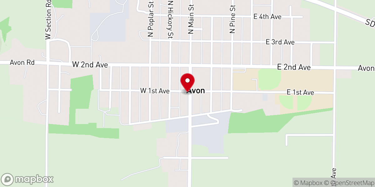 Map showing location of The American Legion