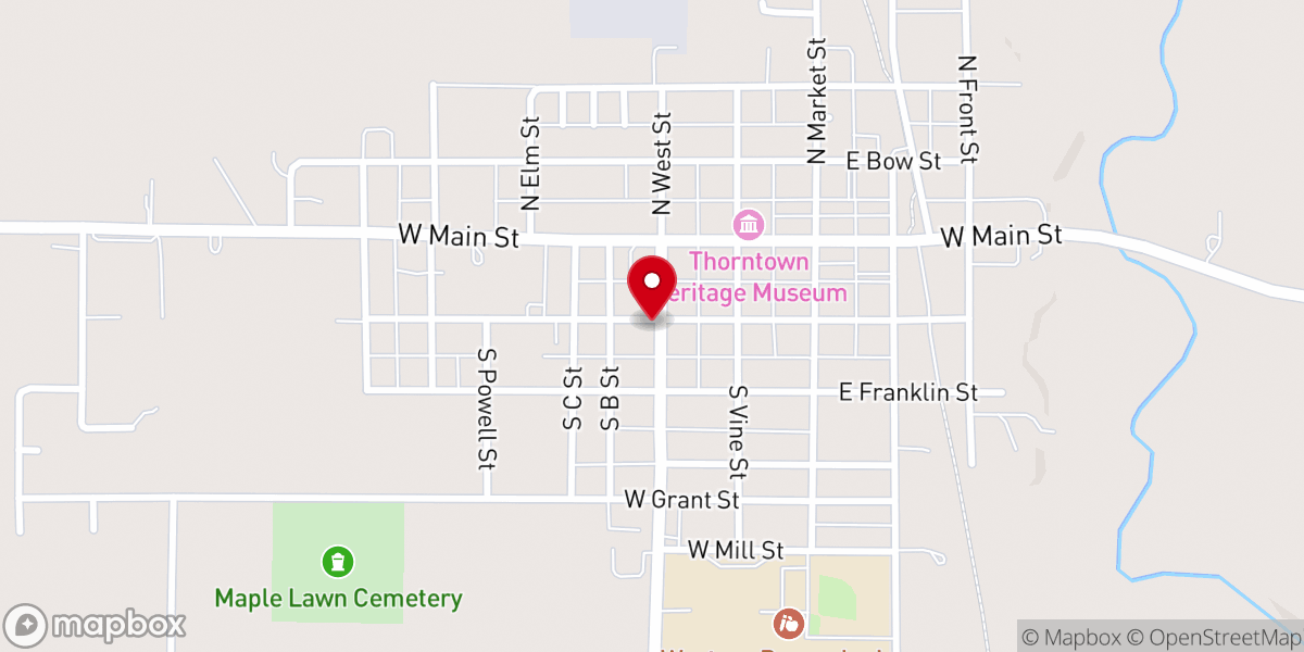 Map showing location of Gap Community Church