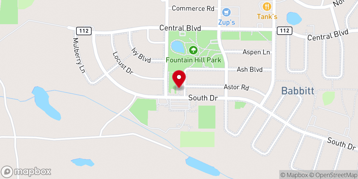 Map showing location of St. Anthony's Catholic Church