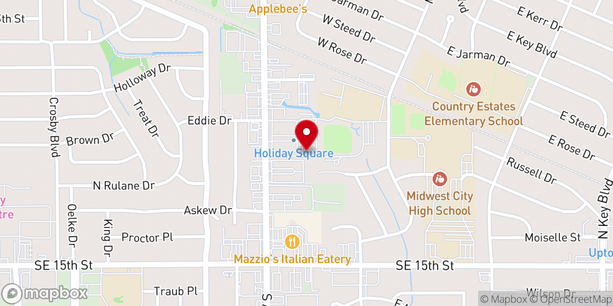 Map showing location of The Birthing Room OKC