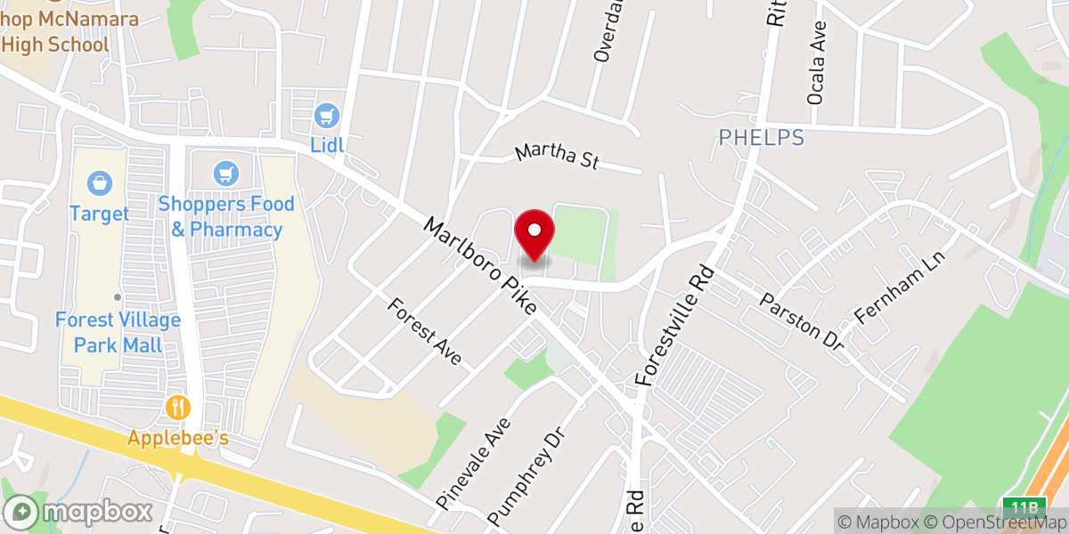Map showing location of Canterbury Hall