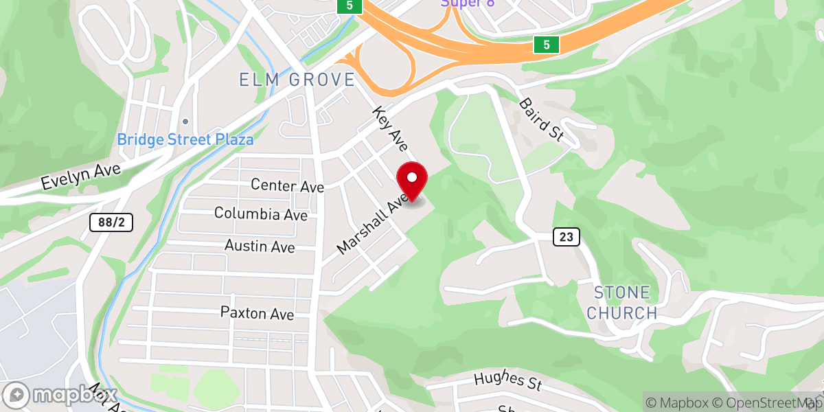 Map showing location of St. Vincent de Paul Catholic Church