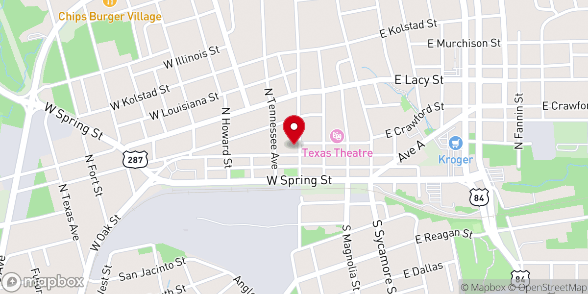 Map showing location of Sacred Heart Catholic Church