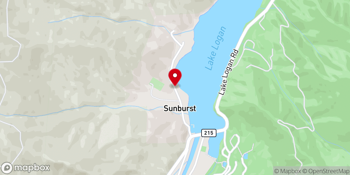 Map showing location of Lake Logan Episcopal Center