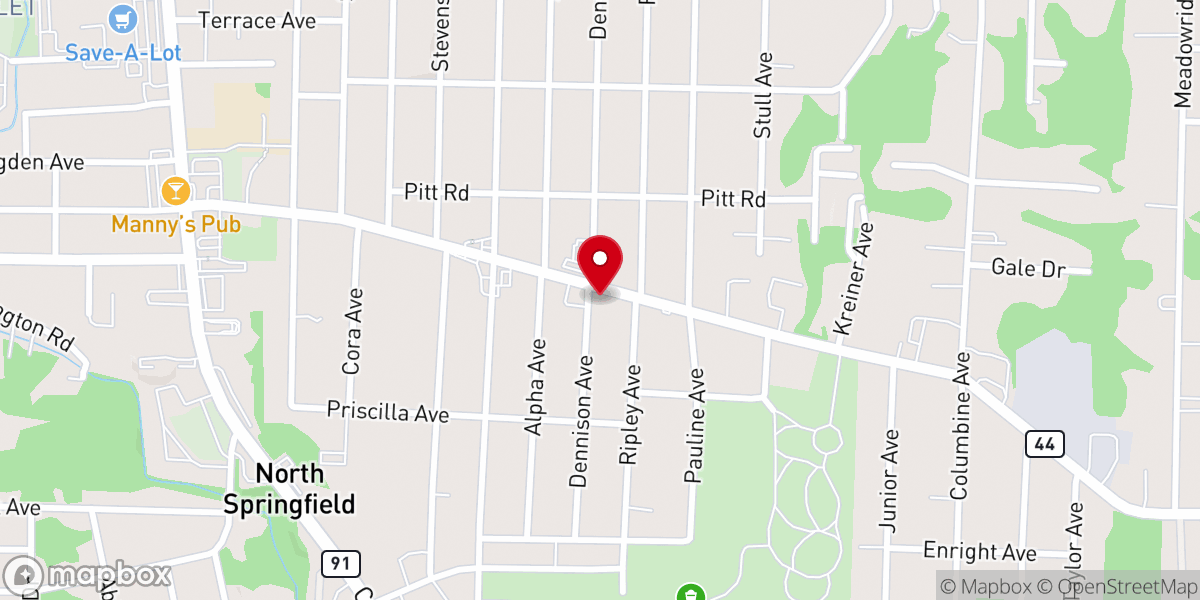 Map showing location of Apostolic Temple of Akron