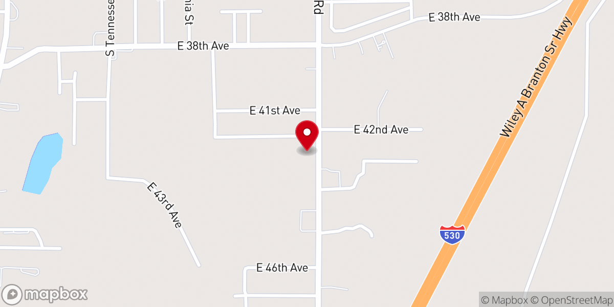 Map showing location of Grace Evangelical Baptist Church