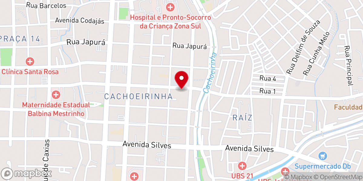 Map showing location of Igreja Pentecostal Deus é Amor