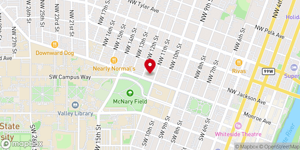 Map showing location of Alsea United Methodist Church