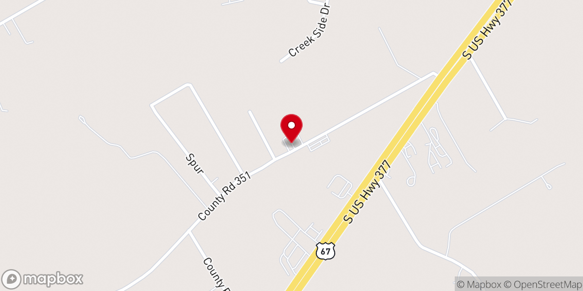 Map showing location of Stephenville Church of 1900