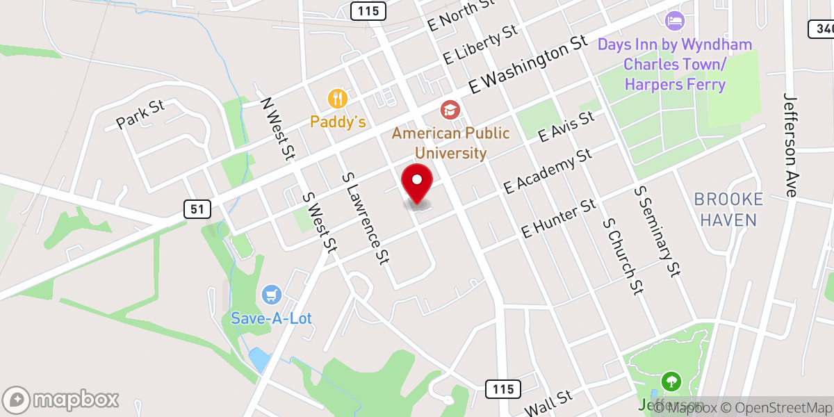 Map showing location of Mt Zion United Methodist