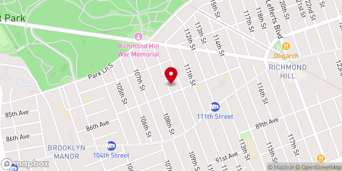 Map showing location of Hermandad De Cargadores Y S Del Senor Delos Milagros De Ny Inc