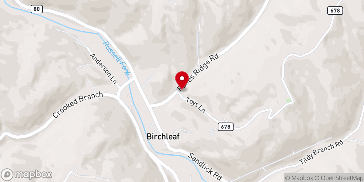 Map showing location of Sulphur Springs Primitive Baptist Church