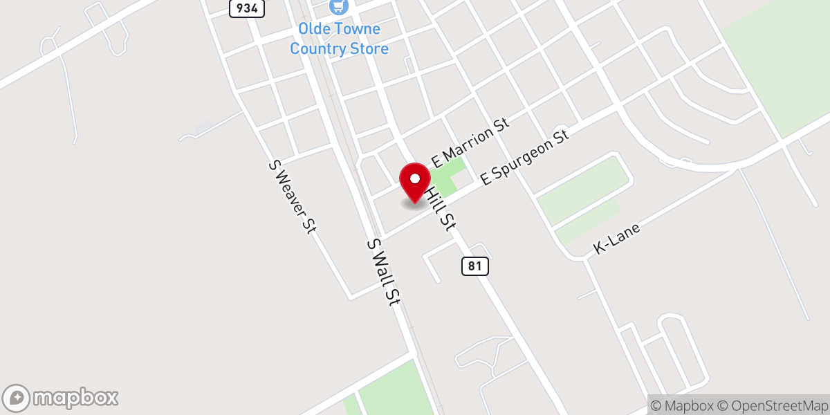 Map showing location of Bethlehem Missionary Baptist