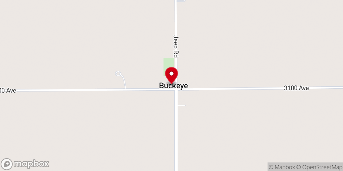 Map showing location of Buckeye Community Church of the Brethren