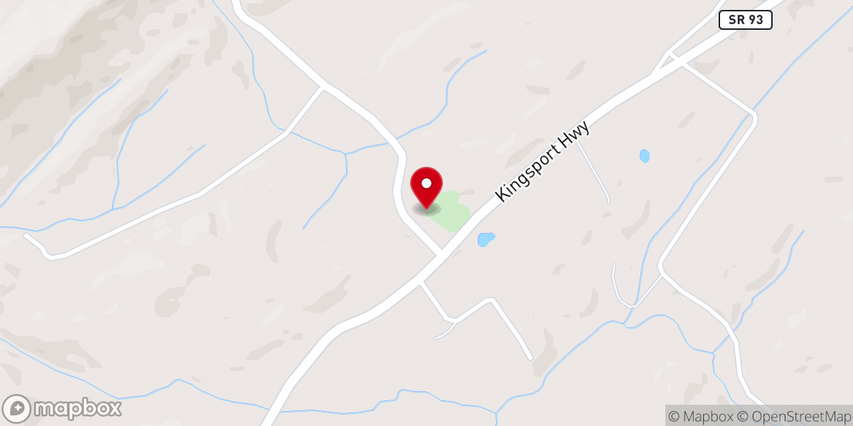 Map showing location of Pleasant Hill Church