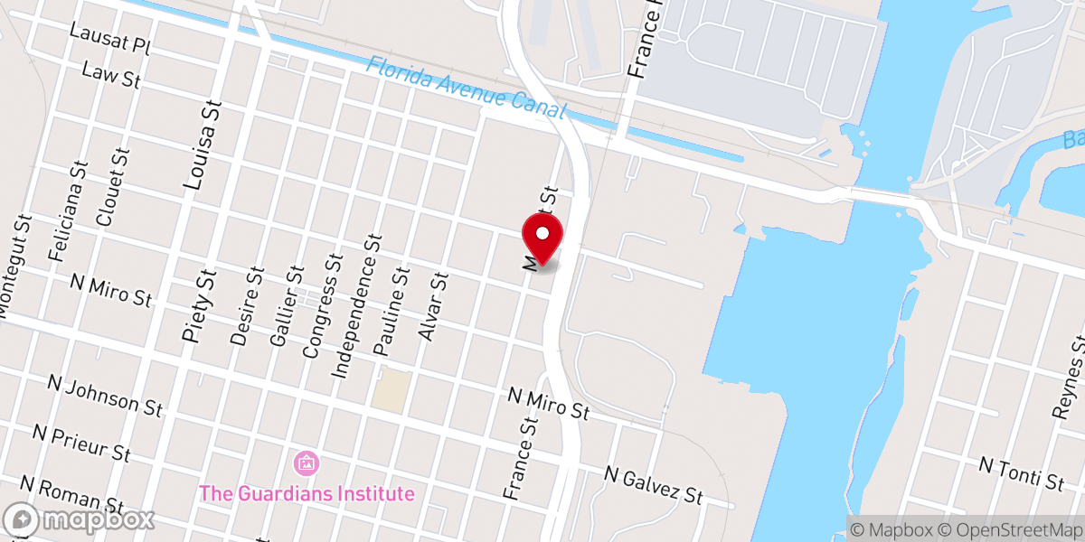 Map showing location of Omnipotent Missionary Baptist Church