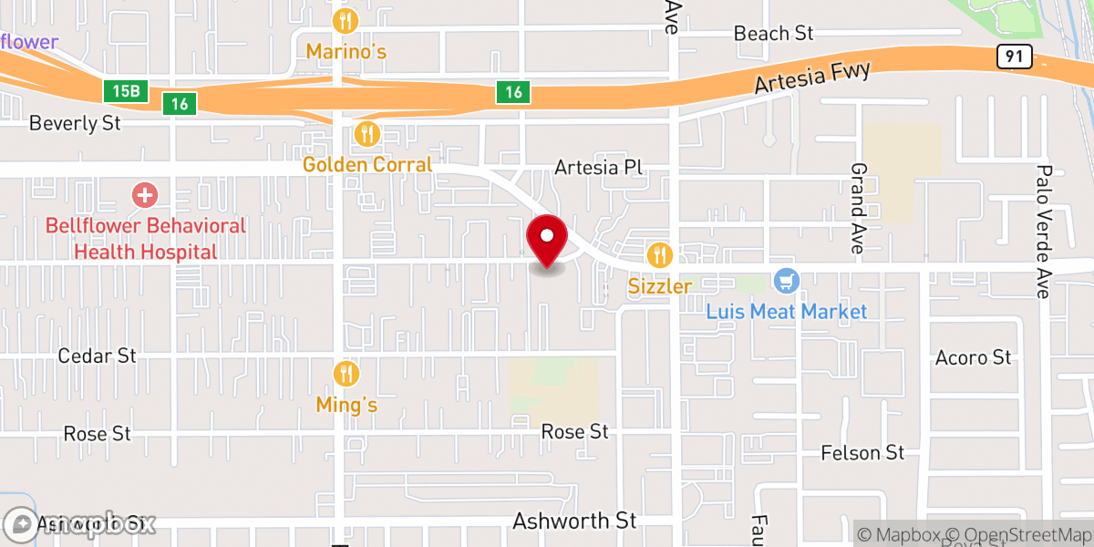 Map showing location of Bethel Reformed Church